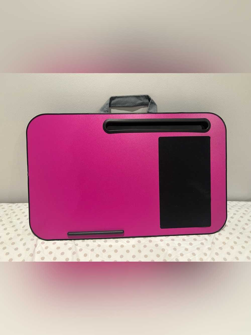 Artistic Modern Media Pink Lap Desk Laptop Tray Mouse Pad Phone Holder